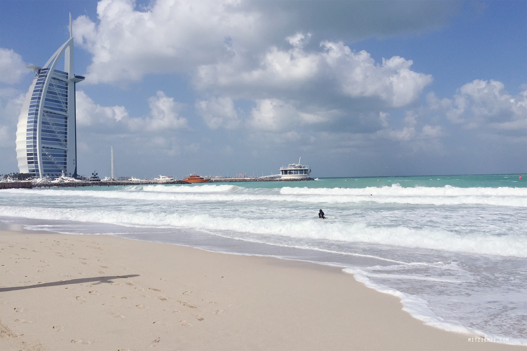 Dubai Burj Al Arab view from Sunset Beach Umm Suqeim Beach Dubai